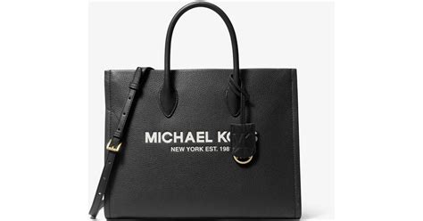 michael kors mirella bag black|Mirella Medium Pebbled Leather Tote Bag .